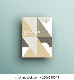 Brochure background with geometric shapes, book cover design 