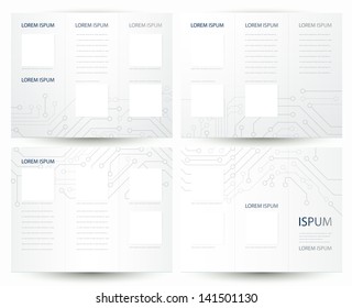 Brochure backgrounds with elements of digital technologies