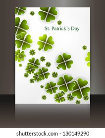 Brochure beautiful reflection saint patricks day background