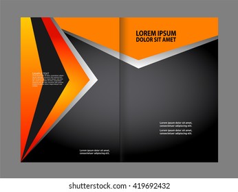 Bi Fold Presentation Folder Vector Design Stock Vector (Royalty Free