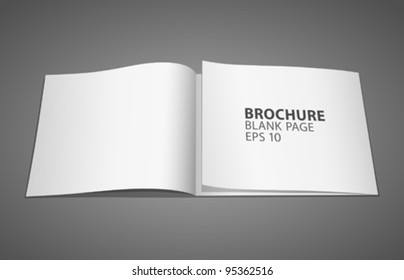 Brochure blank paper white page, vector illustration