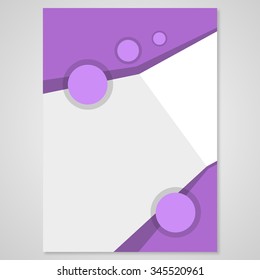 Brochure blank template with shadow on a gray  background