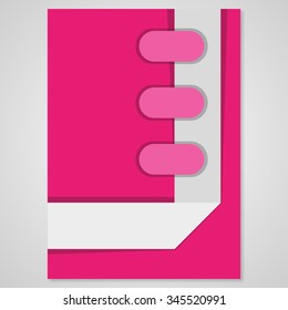 Brochure blank template with shadow on a gray  background