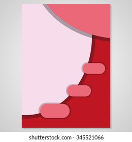 Brochure blank template with shadow on a gray  background