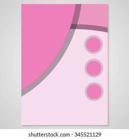 Brochure blank template with shadow on a gray  background