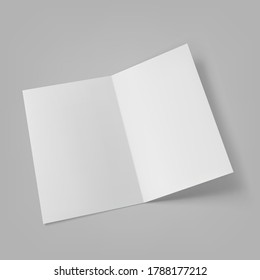 Brochure blank white template for mock up and presentation design.Vector illustration.