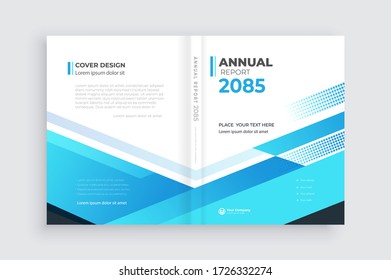 Brochure Blue Background Geometric Shapes Book Stock Vector (Royalty ...