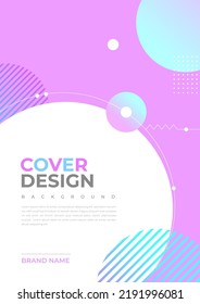 Brochure and book cover design template with abstract background