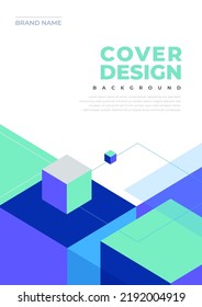 Brochure and book cover design template with abstract background