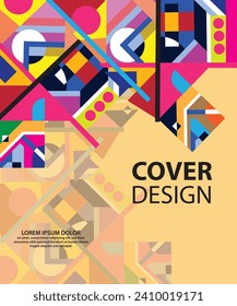 Brochure and book cover design template with abstract background