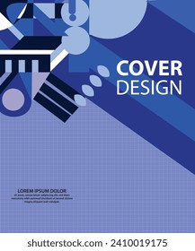 Brochure and book cover design template with abstract background