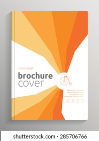 Brochure / book cover layout, orange stripes theme