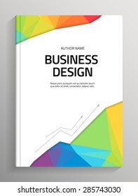 Brochure / book cover, low poly theme