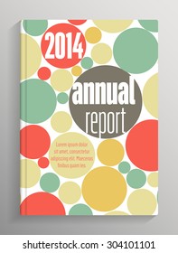 Brochure / book cover template, with bleed and crop marks