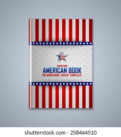 Brochure or book cover template on grey background