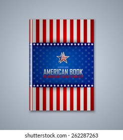 Brochure or book cover template on grey background