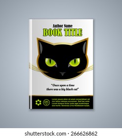 Brochure or book cover template on grey background
