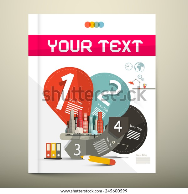 Brochure -\
Book Vector Infographics Layout -\
Template