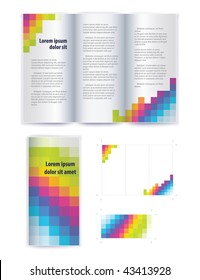 Brochure ( booklet ) cover template vector. Include print version