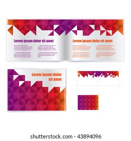 Brochure ( booklet ) cover template vector. Include print version