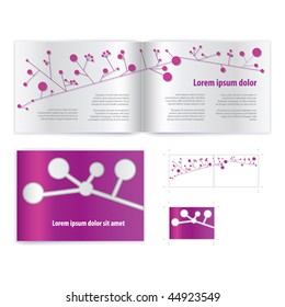 Brochure ( booklet ) cover template vector for business artworks. Include print version