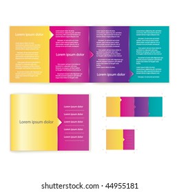 Brochure ( booklet ) cover template vector for business artworks. Include print version