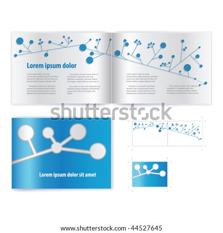 Brochure ( booklet ) cover template vector. Include print version