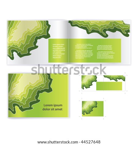Brochure ( booklet ) cover template vector. Include print version