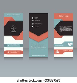 Brochure and booklet brochure designs. Easy to adapt for tri-fold brochure, poster, corporate presentation, magazine etc. Business vector set.