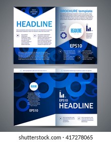 Brochure, Booklet & Flyer Layout Template. Circle Space. Vector illustration