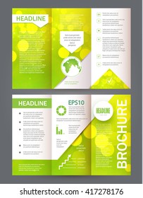 Brochure, Booklet & Flyer Layout Template. Vector illustration