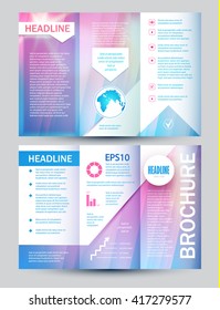 Brochure, Booklet & Flyer Layout Template. Vector illustration
