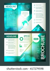 Brochure, Booklet & Flyer Layout Template. Vector illustration