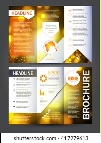 Brochure, Booklet & Flyer Layout Template. Vector illustration