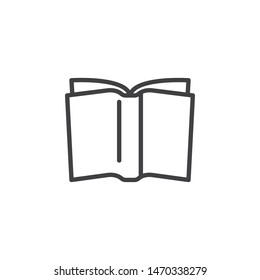 Brochure, booklet line icon. linear style sign for mobile concept and web design. Book pages outline vector icon. Bookstore symbol, logo illustration. Vector graphics