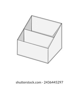 brochure business card holder cartoon. table mock, tent blank, leaflet black brochure business card holder sign. isolated symbol vector illustration
