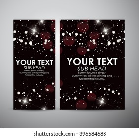 Brochure business design Abstract bokeh background. 