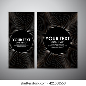 Brochure business design Abstract circle lights wave pattern technology background. 