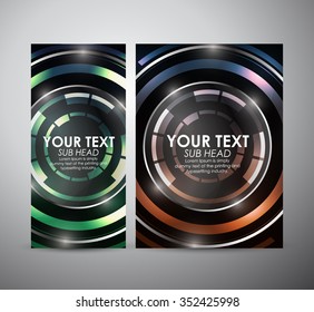 Brochure business design abstract colorful Modern technology circles template or roll up. 