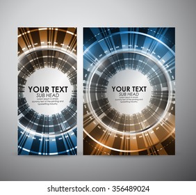 Brochure business design abstract colorful digital technology template or roll up. 