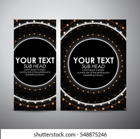 Brochure business design Abstract gold modern Circle background.