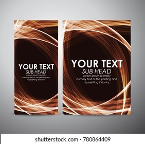 Brochure business design Abstract gold Neon lights, Abstract background. Vector illustration.