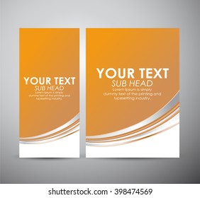 Brochure business design Abstract orange line pattern background. 