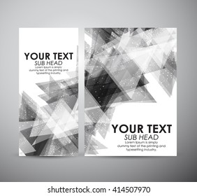Brochure business design Abstract triangle pattern background. 