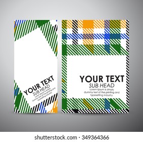 Brochure business design colorful rectangle shapes template or roll up. Vector Illustration 