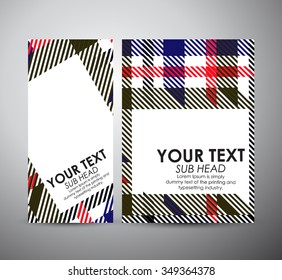 Brochure business design colorful rectangle shapes template or roll up. Vector Illustration 