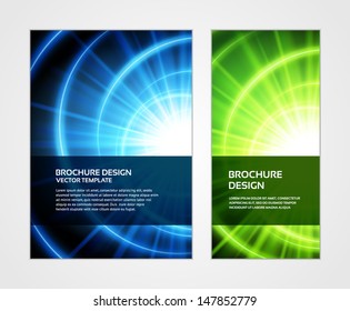 Brochure business design template or banner. Abstract vector background.