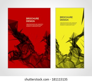 Brochure business design template or banner. Abstract vector background. 