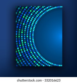 Brochure business design template or banner. Abstract vector background. Halftone technology abstract vector illustration.