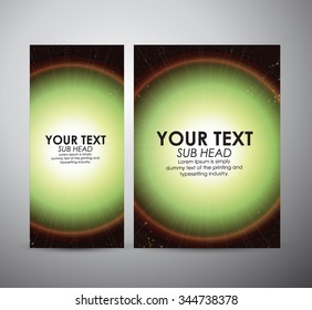 Brochure business design template or roll up. Abstract digital flare frame